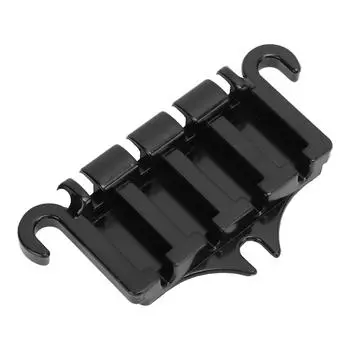 Electric Bass Bridge 4 String Metal Bridge Tailpieces Guitar Replacement Parts with ScrewsBlack чёрный