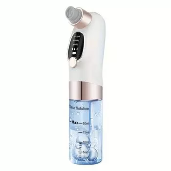 Electric Blackhead Sucker, Pore Cleansing Device with Water Circulation, Deep Skin Cleaning, USB Rechargeable, Small Bubbles, Aesthetic Care Tool белый