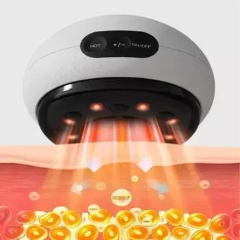 Electric Body Guasha Massager Vacuum Cupping EMS Guasha Scraping Body Massager Suction Cup IR Heating Fat Burner Body Massger