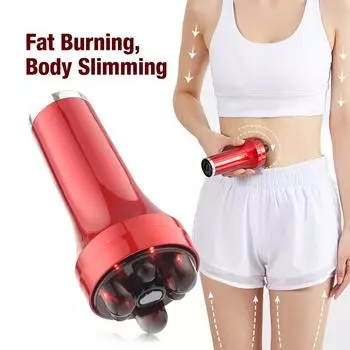 Electric Body Slimming Massager Vibration Blood Circulation Fat Burner Weight Loss Abdominal Massager For Arm Leg Hip Belly красный