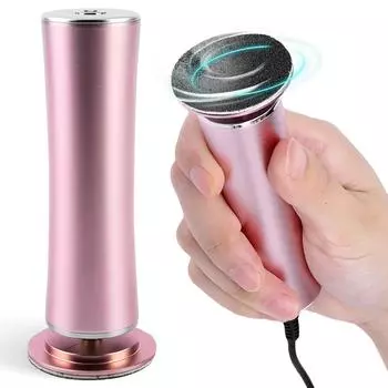 Electric Callus Remover Foot Grinder with 60 Replacement Pad Grinding Heel File Exfoliator Pedicure Machine for Men Women розовый