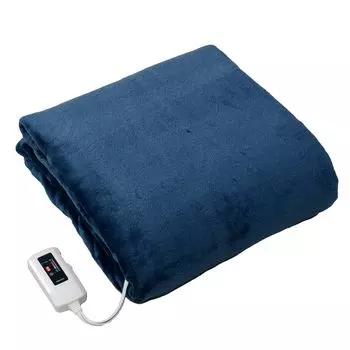 Electric Can Be Used as Throw Blanket or Bed 188 x 130 Dust Mite Removal Stepless Temperature Smoke Navy [Yamazen] Blanket, Blanket, cm, Washable,