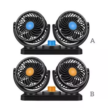 Electric Car Cooling Fan Interior Ventilation Device Universal 24V Orange