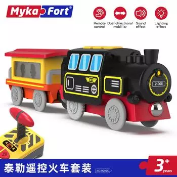 Electric Car Remote Control Train Children s Educational Toys Compatible Wooden Track Wholesale Baby Gift Toys 90218