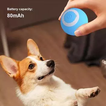 Electric Cat Ball Toys USB Rechargeable Self Rotating Ball ABS Intelligent Rolling Toy Ball for Kitten Dog Playing розовый