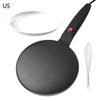 Electric Crepe Maker Cake Maker Machine Breakfast Pizza Baker Pancake Baking Pan Non-Stick Pan Chinese Spring Roll Cooking Pan чёрный