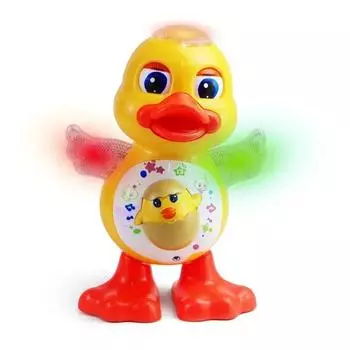 Electric Dancing Duck Funny Blink Eyes Flashing Light Shake The Body Cute Musical Cartoon Animal Educational Toy Children Gift