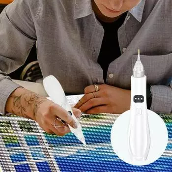 Electric Diamond Art Pen Vacuum Diamond Art Pen Wax-free Diamond Placement Pen for Beginners Pros Diamond Art Accessories