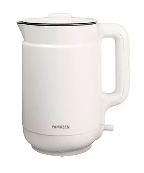 Electric electric large automatic power dry heating prevention removable double layer white [Yamazen] kettle, pot, 1.5L, capacity, off, function, lid,