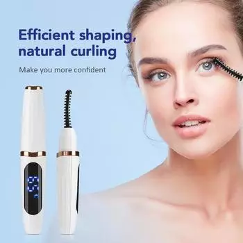 Electric Eyelash Curler Portable Eyelash Curling Device Quick Natural Eyelash Curler Long Lasting Make up Tool белый