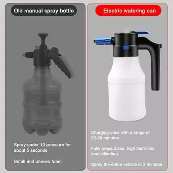 Electric Foam Sprayer 1.5L Foam Generator For Car Wash Lithium Battery Foam Lance 1h Endurance Car Wash Towel Foam Wash Cleanear