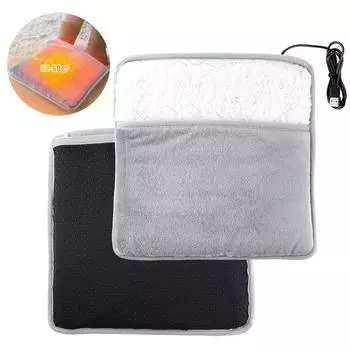Electric Foot Heating Pad Winter Gift Household Foot Warmer Heater Soft Plush Foot Warming Thermostat Mat Warm Pad USB Charging USB Cable