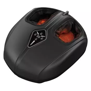 Electric Foot Massager with Heat Airbag Compression Relief for Tired Muscles Plantar Deep Kneading Shiatsu Feet Massage Machine US Plug