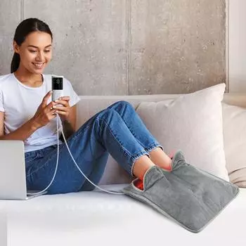 Электрическая грелка для ног, моющееся термоодеяло для домашнего офиса, мягкий коврик для согрева ног, нагреватель 220V EU plug