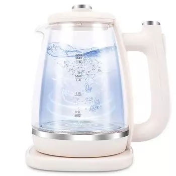Electric glass with LED electric water dry boiling prevention automatically turns off when hot water tea strainer [Sign Kingdom] kettle, kettle,
