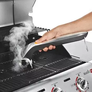 Electric Grill Brush Outdoor Steam Cleaning Brushes BBQ Cleaner Suitable for Charcoal Scraper Gas Accessories Cook Kitchen Tool серебряный