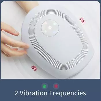 Electric Hand Massager Vibrations Heating Kneading Hand Beauty Massage Device Palm Finger Joint Massage USB Charging белый