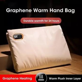 Electric Hand Warmer Home Electric Heating Pad Multifunctional Graphene Flannel Warm Hands and Feet Winter Warmth Fast Heating жёлтый