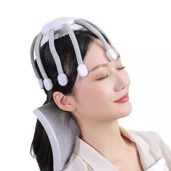 Electric Head Massager Octopus Scalp Vibrating Massage Instrument Multiple Modes To Release Pressure Fatigue Improve Sleep Gift