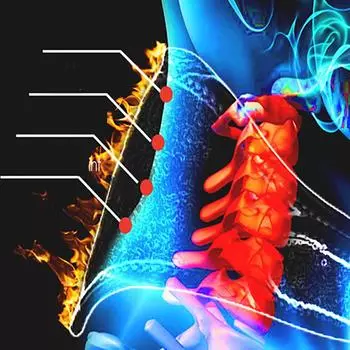 Electric Heated Cervical Massage Strap with Adjustable Neck Protection Strap for Autumn and Winter Warmth Portable Black чёрный