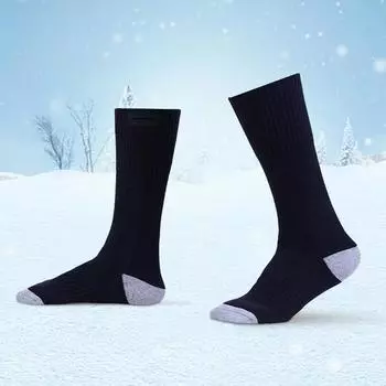 Носки с электроподогревом Носки с аккумуляторным подогревом и встроенными нагревательными панелями Грелки для ног Удобны для рыбалки Велоспорта Охоты серый