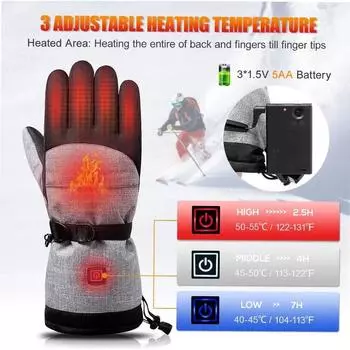 Electric Heating Gloves Winter Motorcycle Heating Glove Winter Hand Warmer Touch Screen Waterproof Motorcycle Heating Warm Glove