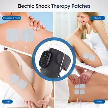 Electric Heating Shoulder Massager TENS Pads Hot Compress Knee Massager Elbow Support Brace Vibration Massage Relive Arthritis