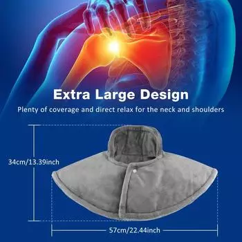 Electric Heating Shoulder Neck Pad Warming Blanket Heating Shoulder Wrap Temperature Controller Back Joint Muscle Relax Relieve