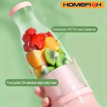 Electric Juicer Cup 6 Blade Blender Milkshake Machine USB Portable Fruit Milk Blending Tool Mini Fresh Juice Blender Sports