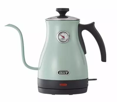 Electric kettle with thermometer suitable coffee hand dry heating gooseneck retro [Toffy] K-KT3 (Pale Aqua), temperature, drip, drip, prevention,