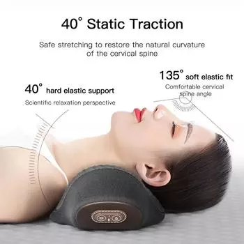 Electric Massage Pillow Heating Vibration Neck Massage Relieves Muscle Tension Protect Cervical Spine Help Solve Sleep Problems