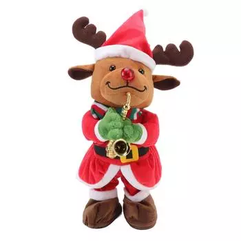 Electric Music Christmas Toy Doll 8 Songs Continuous Play Dancing Singing Glowing Swinging Plush