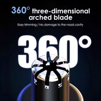 Electric Nose Hair Trimmer Cut Nose Hair Digital Display 6000 Rpm Wireless Without Harming Nasal Cavity Detachable Wash чёрный