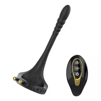 Electric Penis Ring Adjustable 11 Levels Vibration Modes with Remote Control Versatile Silicone Black TaRiss s