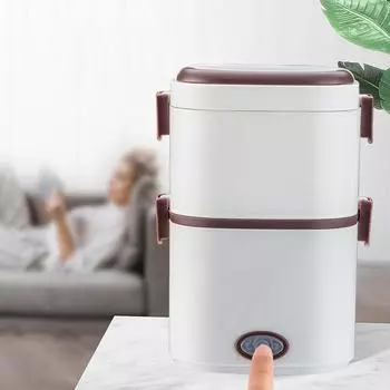 Электрическая рисоварка 220 В подогрев ланч-бокс 2 слоя самостоятельная машина для приготовления пищи пароварка ящик для хранения еды для домашнего офиса школы EU