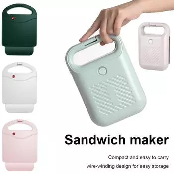 Electric Sandwich Maker Bread Presser with Non-Stick Coating Panini Press Portable Egg Omelette Pan for Meat Beef Omelette