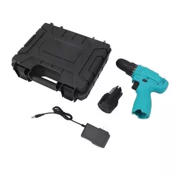 Electric Screwdriver Set 2 Speed Adjustable Ergonomic Shock Absorption Rechargeable Cordless Screwdr