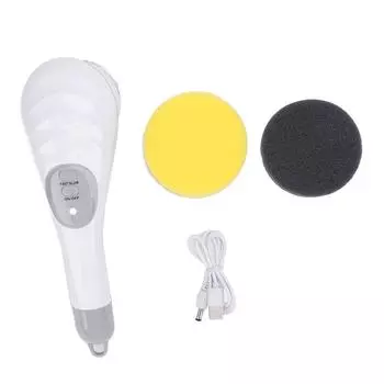 Electric Scrubber Kit 2 Gears Handheld Cordless Cleaning Brush for Kitchen Bathroom