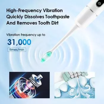 Electric Sonic Vibration Toothbrush Dental Scaler Teeth Whitening Plaque Calculus Coffee Smoke Stains Tartar Removal Tooth Clean