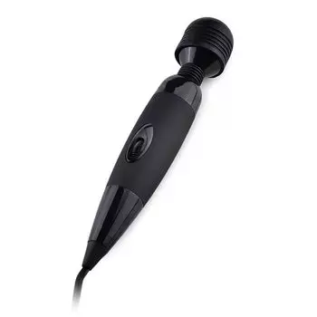 Electric strong made of black massager, powerful, electric, vibration, waterproof, quiet, small, silicone,