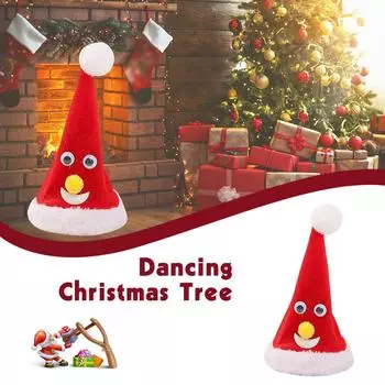 Electric Swing Dancing Christmas Hat Christmas Trees Carton Cute Toy
