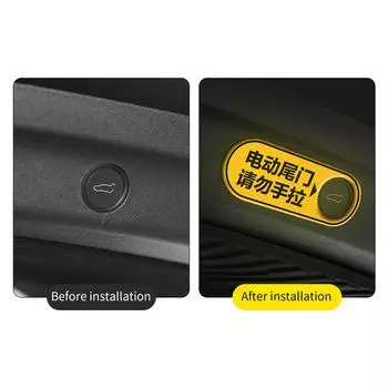 Наклейки на электрическую дверь багажника, светоотражающие наклейки с предупреждением для автомобильных аксессуаров