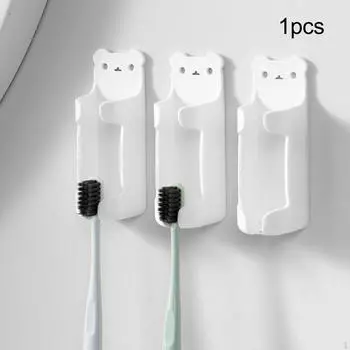 Electric Toothbrush Holder Stand Keep Drying Bracket Space Saving Sticky with Cord Hole