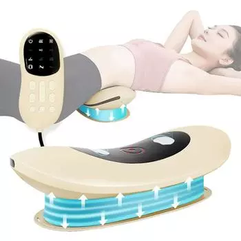 Electric Vibration Lumbar Massager Waist Traction Device Back Comfort Care Pneumatic Airlift Pain Relief Support Relaxation