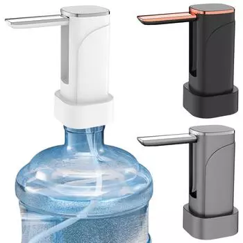 Electric Water Bottle Pump Foldable Automatic Water Bottle Switch Rechargeable Water Jug Pump with Display for 1-5 Gallon Bottle белый