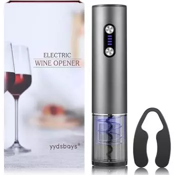 Electric Wine Bottle Opener, Automatic Electronic Bottle Opener, with Book Gift Box чёрный