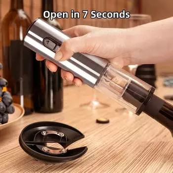 Electric Wine Openers Bottle Opener Automatic Beer Bottle Openers Corkscrew Wine BeerSoda Cap Opener Kitchen Accessories чёрный