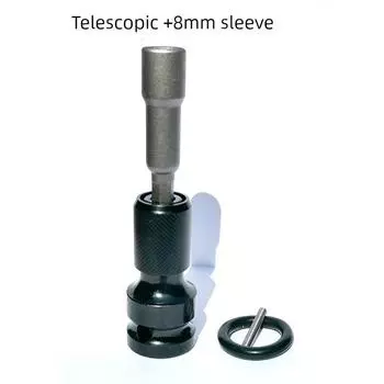 Electric Wrench Converter Device Change Drill Chuck Air Batch Electric Hand Drill Connector Pneumatic Wrench Small Wind Gun Conversion Rod 1/ Electric wrench telescopic +8mm sleeve