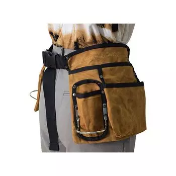 Electrical Tools Waist Bag Oil Wax Kit Portable Woodworking Special Maintenance Multifunctional Waistband Men s Construction Site Work Brown coffee hanging hammer