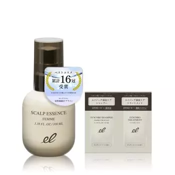 ELECTRON Medicated Scalp Essence Femme 100 мл Synchro Shampoo Femme Образец Scalp Care Hari Kosi Для достойных волос [Официальный] (Включает в себя чехол) Женский